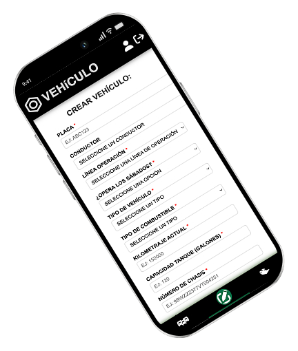 Crear hoja de vida del vehículo